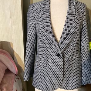 Black and white suit jacket